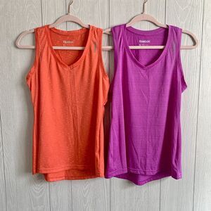 Reebok Womens Tank Tops Set of Two Purple Orange Size XS